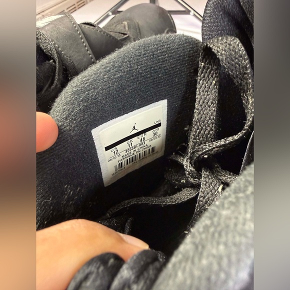 Size 12 - Air Jordan 8 Retro 2015 Chrome Black Grey Suede (305381-003) - Picture 6 of 16